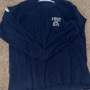 Navy Long Sleeve Newport Beach Shirt Brandy Melville